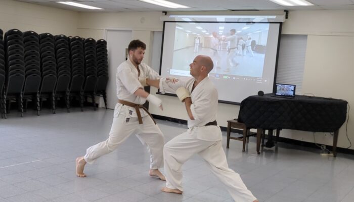 Austin and Jeff sparring
